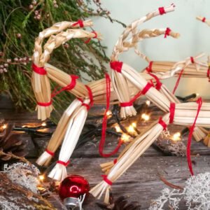 Straw Goat Christmas Ornament | DIY Scandinavian Holiday Decoration Tutorial